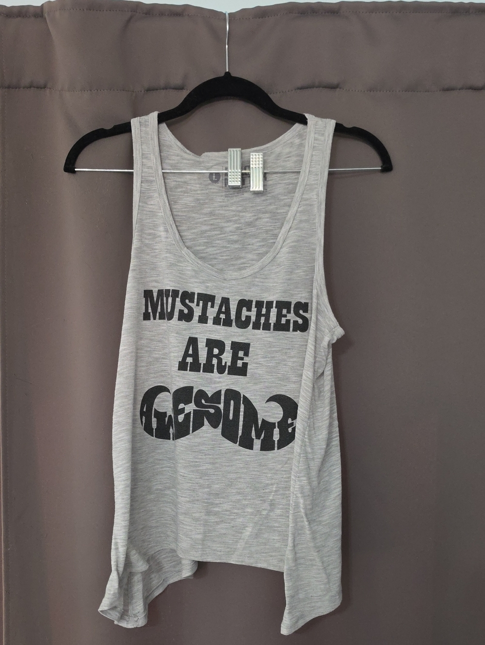 Black Matter Gray Graphic Tank Top with Black Print